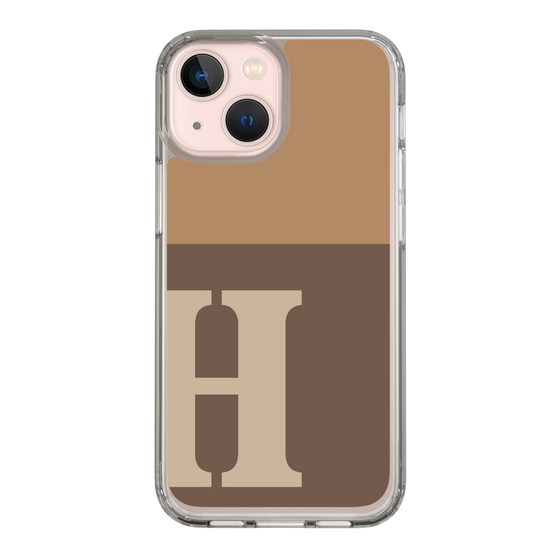 Slim Protection Case［ Original - initial two tone - H brown ］