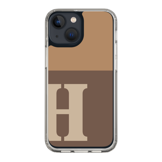 Slim Protection Case［ Original - initial two tone - H brown ］