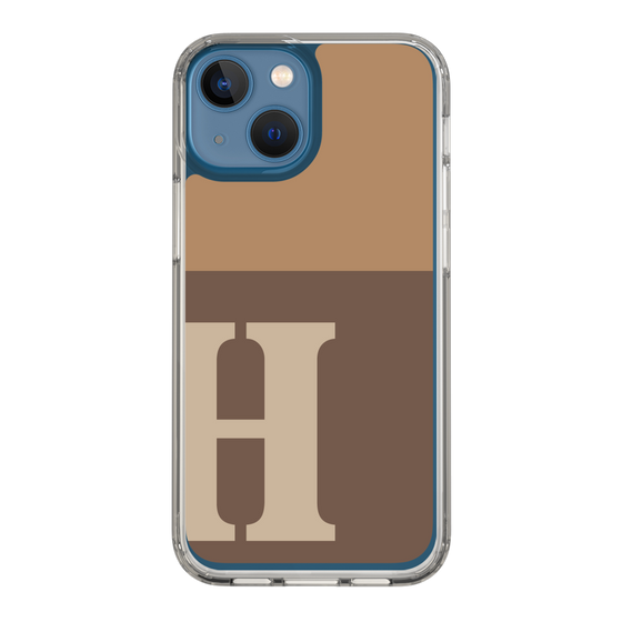 Slim Protection Case［ Original - initial two tone - H brown ］
