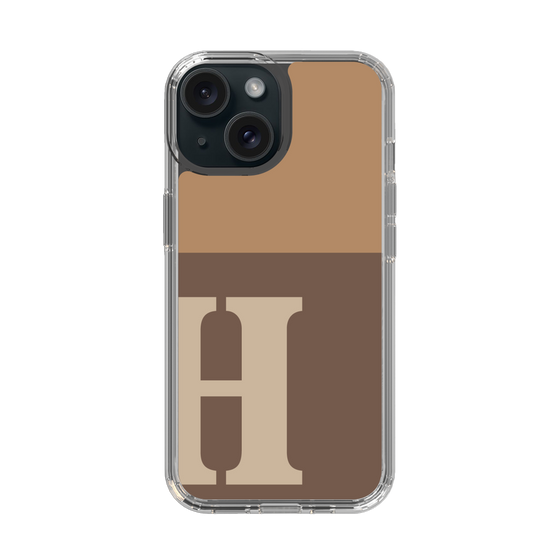 Slim Protection Case［ Original - initial two tone - H brown ］