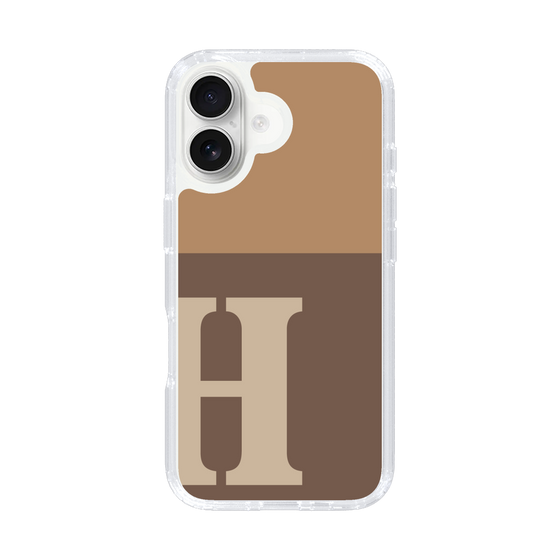 Slim Protection Case［ オリジナル - initial two tone - H brown ］