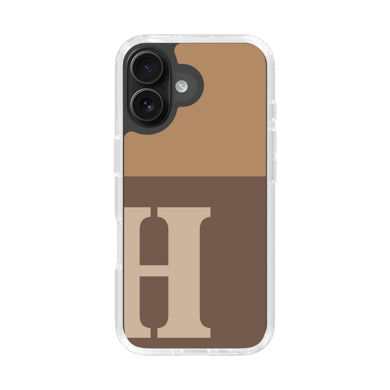 Slim Protection Case［ オリジナル - initial two tone - H brown ］