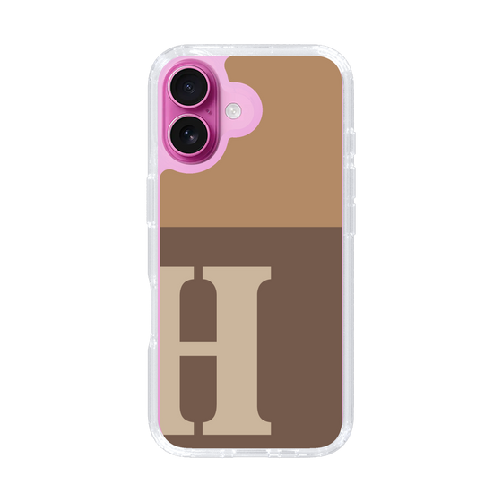 Slim Protection Case［ オリジナル - initial two tone - H brown ］