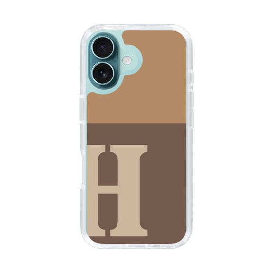 Slim Protection Case［ オリジナル - initial two tone - H brown ］