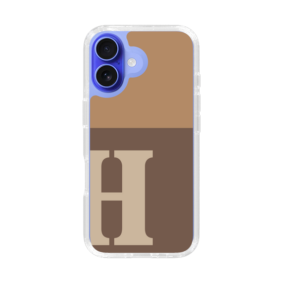 Slim Protection Case［ オリジナル - initial two tone - H brown ］