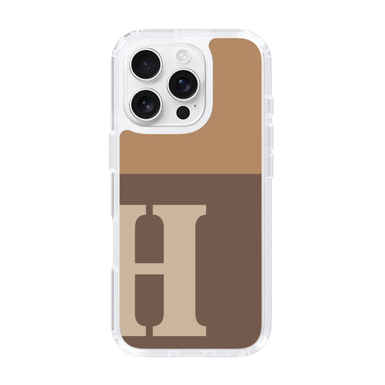 Slim Protection Case［ オリジナル - initial two tone - H brown ］