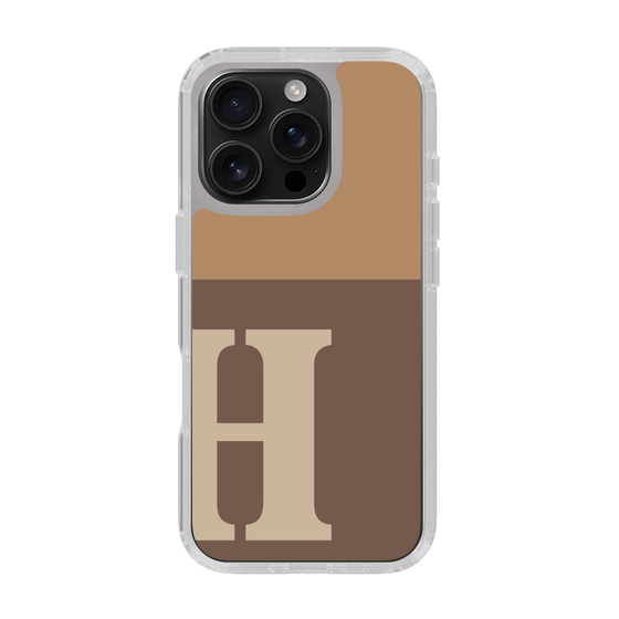Slim Protection Case［ オリジナル - initial two tone - H brown ］
