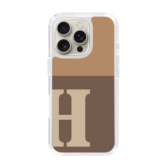 Slim Protection Case［ オリジナル - initial two tone - H brown ］