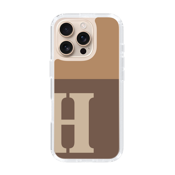 Slim Protection Case［ オリジナル - initial two tone - H brown ］