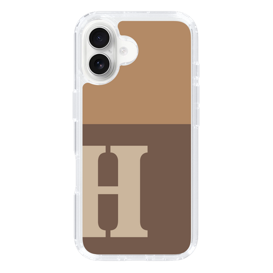 Slim Protection Case［ オリジナル - initial two tone - H brown ］