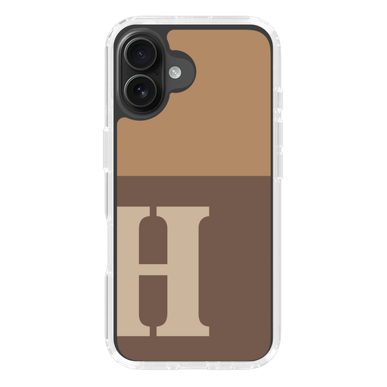 Slim Protection Case［ オリジナル - initial two tone - H brown ］