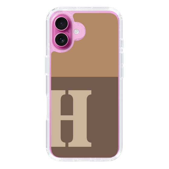 Slim Protection Case［ オリジナル - initial two tone - H brown ］