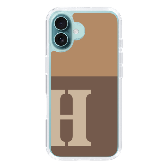 Slim Protection Case［ オリジナル - initial two tone - H brown ］