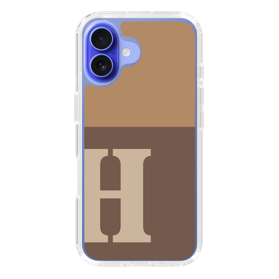 Slim Protection Case［ オリジナル - initial two tone - H brown ］