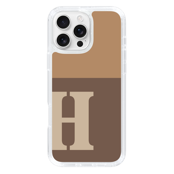Slim Protection Case［ オリジナル - initial two tone - H brown ］