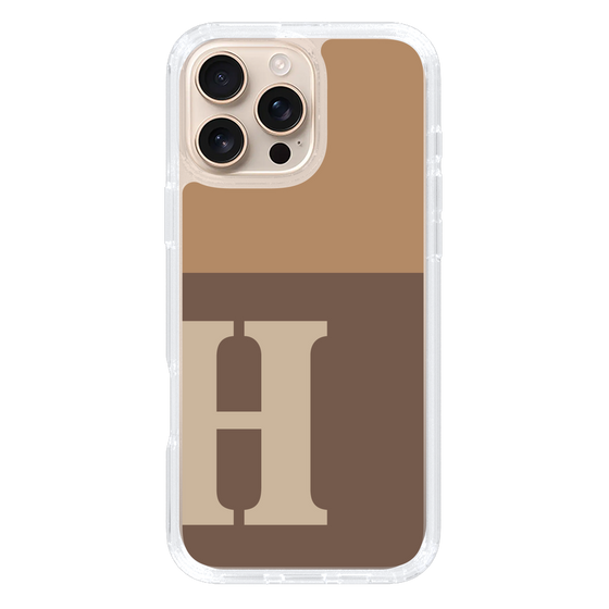 Slim Protection Case［ オリジナル - initial two tone - H brown ］