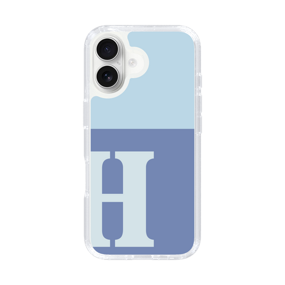 Slim Protection Case［ オリジナル - initial two tone - H blue ］