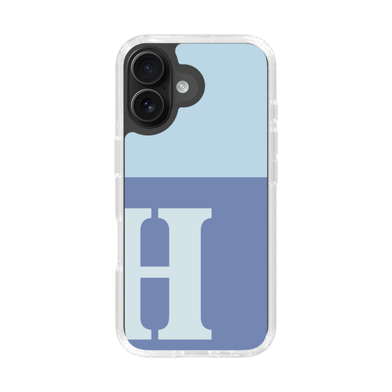Slim Protection Case［ オリジナル - initial two tone - H blue ］