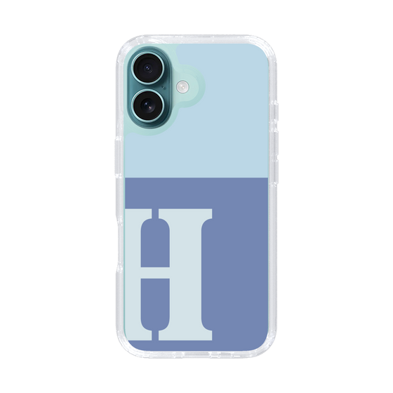 Slim Protection Case［ オリジナル - initial two tone - H blue ］