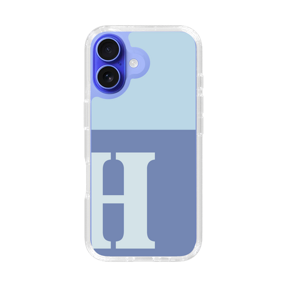 Slim Protection Case［ オリジナル - initial two tone - H blue ］