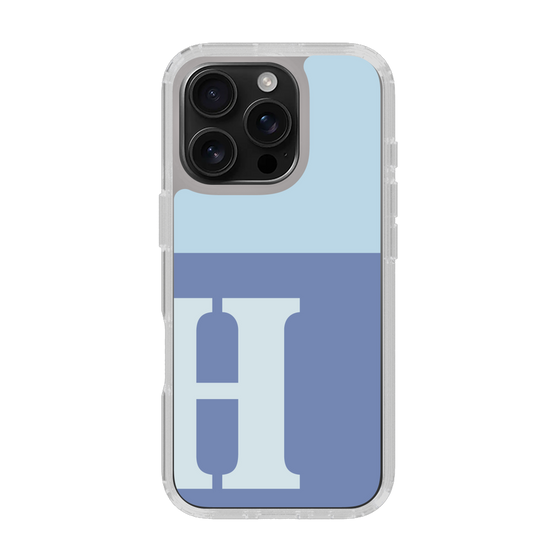 Slim Protection Case［ オリジナル - initial two tone - H blue ］