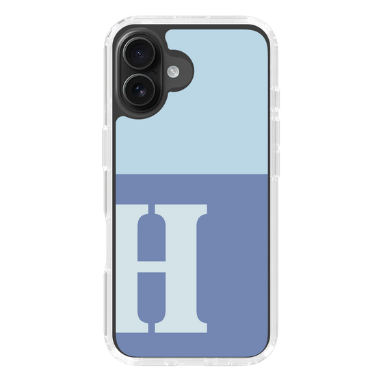 Slim Protection Case［ オリジナル - initial two tone - H blue ］