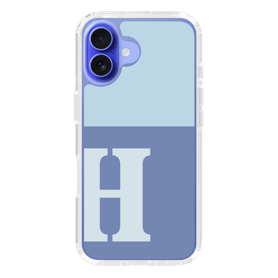 Slim Protection Case［ オリジナル - initial two tone - H blue ］