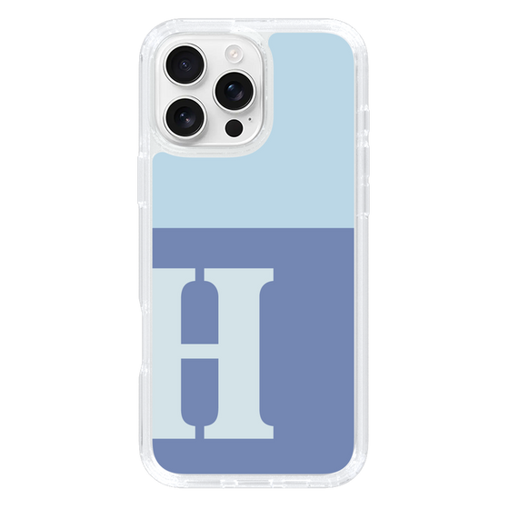 Slim Protection Case［ オリジナル - initial two tone - H blue ］