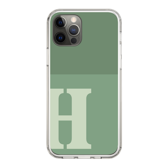 Slim Protection Case［ Original - initial two tone - H green ］