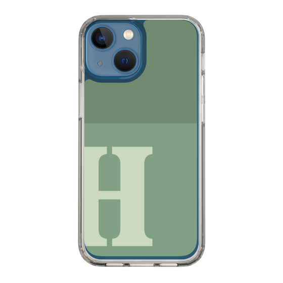 Slim Protection Case［ Original - initial two tone - H green ］