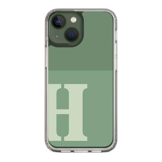 Slim Protection Case［ Original - initial two tone - H green ］