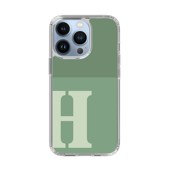 Slim Protection Case［ Original - initial two tone - H green ］