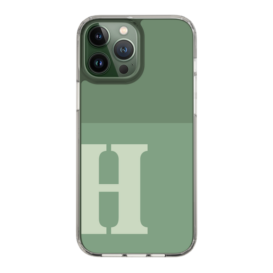Slim Protection Case［ Original - initial two tone - H green ］