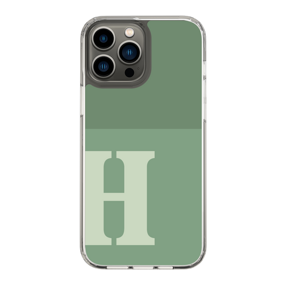 Slim Protection Case［ Original - initial two tone - H green ］