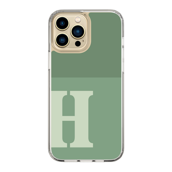 Slim Protection Case［ Original - initial two tone - H green ］