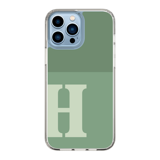 Slim Protection Case［ Original - initial two tone - H green ］