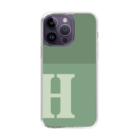 Slim Protection Case［ Original - initial two tone - H green ］