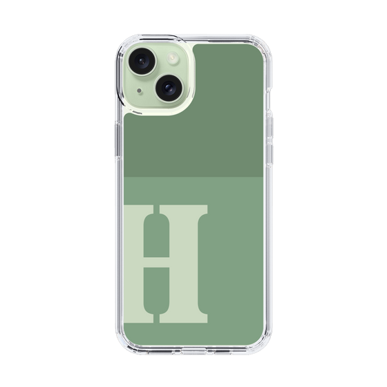 Slim Protection Case［ Original - initial two tone - H green ］