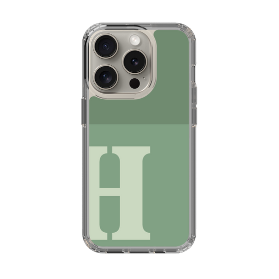 Slim Protection Case［ Original - initial two tone - H green ］