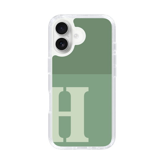 Slim Protection Case［ オリジナル - initial two tone - H green ］