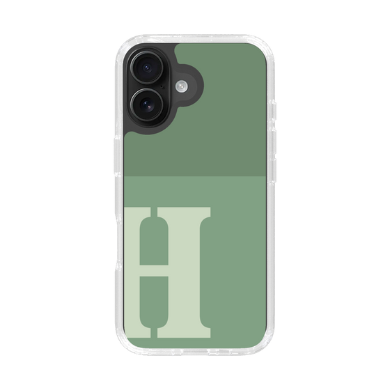 Slim Protection Case［ オリジナル - initial two tone - H green ］