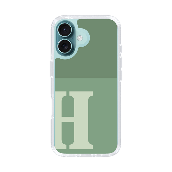 Slim Protection Case［ オリジナル - initial two tone - H green ］