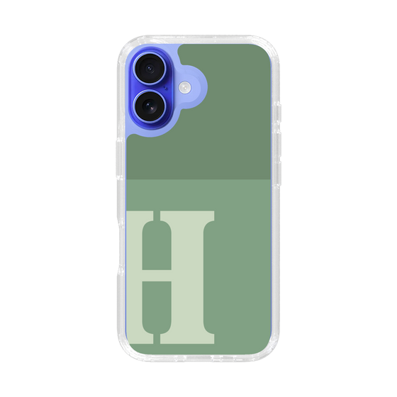 Slim Protection Case［ オリジナル - initial two tone - H green ］
