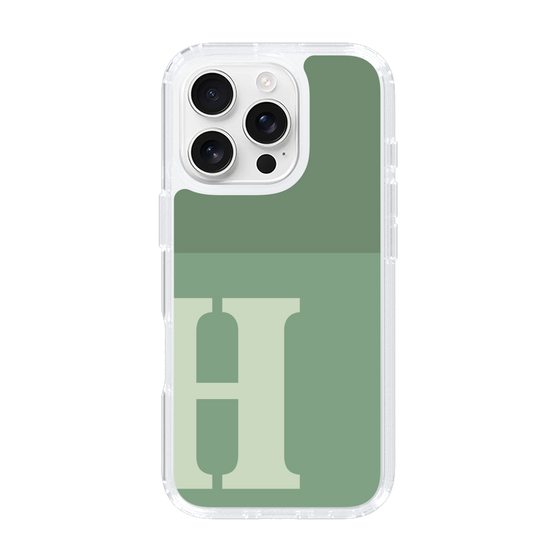 Slim Protection Case［ オリジナル - initial two tone - H green ］