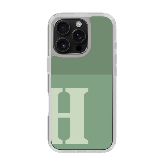 Slim Protection Case［ オリジナル - initial two tone - H green ］
