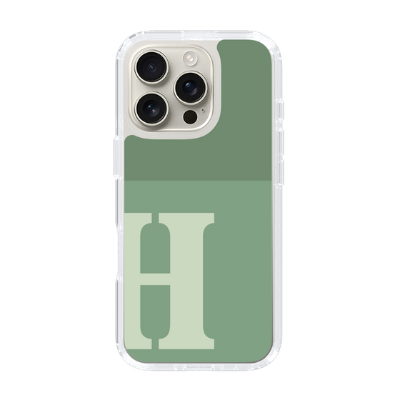 Slim Protection Case［ オリジナル - initial two tone - H green ］