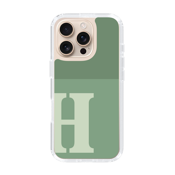 Slim Protection Case［ オリジナル - initial two tone - H green ］