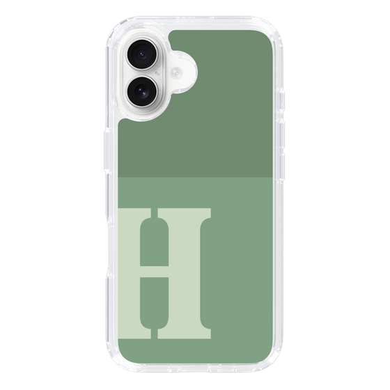 Slim Protection Case［ オリジナル - initial two tone - H green ］