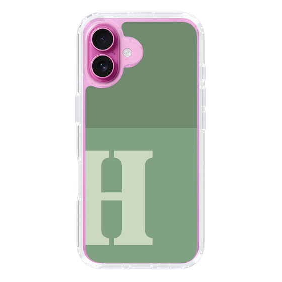Slim Protection Case［ オリジナル - initial two tone - H green ］