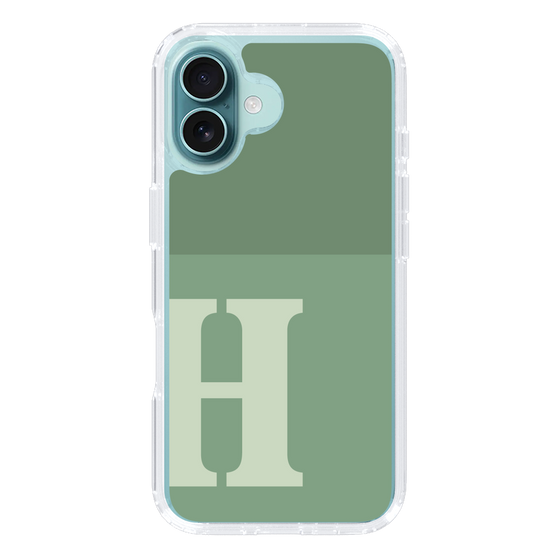 Slim Protection Case［ オリジナル - initial two tone - H green ］